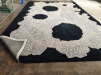 Tapis moderne en laine de Nouvelle-Zélande, tufté à la main, à boucles, avec envers en latex, pour salon et chambre à coucher