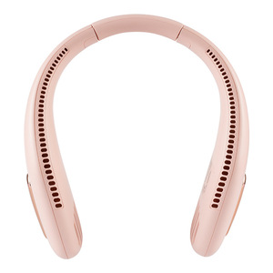 Neck Fan Lightweight Portable Rechargeable Bladeless Wearable For <b>Outdoor</b> Sports White Pink Green - Product Image 5
