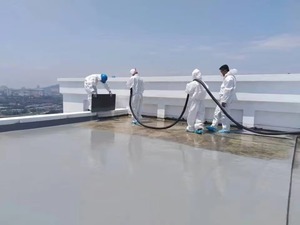 Revêtement imperméable en polyurée monocomposant, résistant aux fissures, anti-UV, écologique, pour entrepôt/mur/salle de bain/piscine, pulvérisation OEM/ODM, <span class=keywords><strong>toiture</strong></span> - Product Image 1