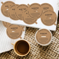 Cubierta de Papel Kraft Biodegradable, Reciclable y Ecológica Personalizada para Velas Aromáticas, Protector de Polvo para Velas