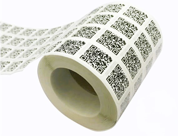 Customized Adhesive QR Code Stickers Waterproof Barcode Printing Labels (Paper)
