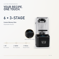 Mixeur Commercial Programmable MS-D866Q avec Écran TFT, 6 Préréglages Personnalisables, Moteur Sans Balais 1300W, Couvercle Anti-Bruit pour Café, Bar, Hôtel