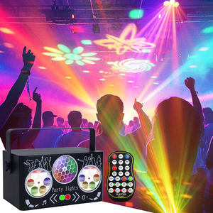 Wuzstar DJ Disco Stage Light-Sound-Activated Red/<strong>Green</strong> <strong>Lasers</strong> RGB LED GOBO Kaleidoscope Effects Remote DMX Control for Parties - Product Image 1