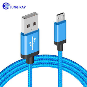 LUNGKAY Cable Micro USB al por Mayor de 1M/2M/3M, Cable de Carga USB 2.0 de Nailon Trenzado 3A, USB-A a Micro USB para Dispositivos Android - Product Image 1