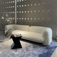 Ensemble de canapés modulaires modernes et sectionnels, style minimaliste, capitonnés, avec pieds en L, pour salon