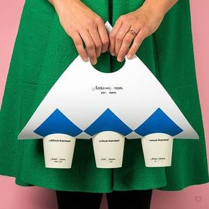 <span class=keywords><strong>Portabicchieri</strong></span> di <span class=keywords><strong>Carta</strong></span> per Bevande da Asporto, <span class=keywords><strong>Portabicchieri</strong></span> Usa e Getta per Caffè e Tè al Latte, Vassoio <span class=keywords><strong>Portabicchieri</strong></span> Doppio - Product Image 5