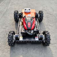 Mesin Pemotong Rumput Robot 4WD 550mm Bensin Zero Turn CE EPA dengan Remote, Rangka Kokoh, Bebas Repot untuk Operasi Pemotongan Rumput di Kebun Persemaian