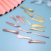 Spatule cosmétique en acier inoxydable 304 personnalisée avec logo gravé, spatule pour le soin du visage, spatule pour crème pour les yeux, mini spatule en métal