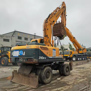Máquina de calidad perfecta HYUNDAI 210W-7 210W-9 Excavadora de ruedas 21 toneladas Excavadora coreana original de segunda mano en stock - Product Image 3