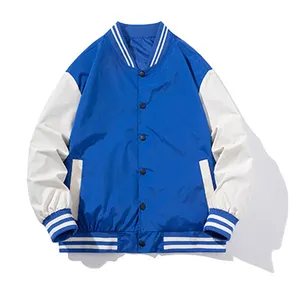 Factory wholesale spring autumn youth leisure style polyester sports jackets embroider Varsity Jacket