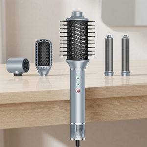 Sèche-cheveux ionique haute vitesse 5-en-1 multi-usages pour salon, brosse lissante, peigne, fer à boucler, outils de coiffure - Product Image 1
