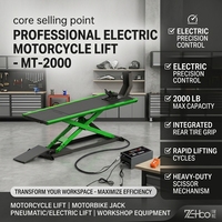 Lève-moto électrique hydraulique à ciseaux, capacité 800 kg, hauteur de levage maximale 1200 mm, pour garage, atelier, réparation