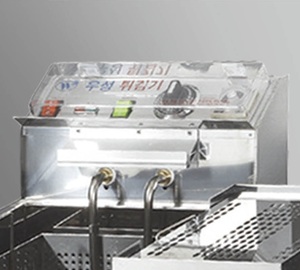 Friteuse électrique à double cuve, corps en acier thermolaqué, deux grandes cuves à huile, chauffage haute performance, contrôle analogique de la température et du temps. - Product Image 4