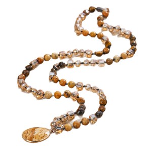 DIY Explosions Naturel Image Pierre Chandail Chaîne Automne Hiver Joker Long Collier Bijoux - Product Image 5