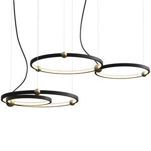 Minimalist Postmodern Circular Pendant <b>Light</b> Unique Creative Ring-Shaped Art for Living Room Bedroom <b>Dining</b> Room or Bar - Product Image 5