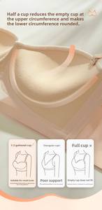 Reggiseno da donna senza fili, senza spalline, senza cuciture, tinta unita, 3/4, push-up per seno piccolo, anti-cedimento, con design Passionate Cat Foundation - Product Image 4