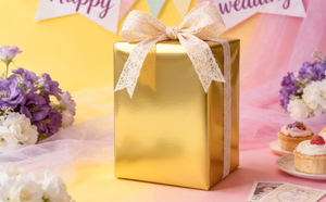High end matte golden gift <b>wrapping</b> <b>paper</b> for weddings Original design customizable gift <b>wrapping</b> <b>paper</b> - Product Image 3