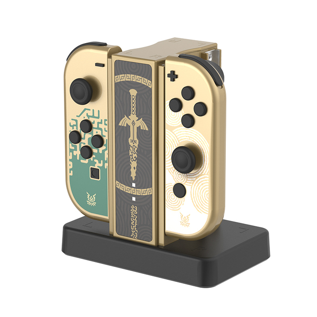 Factory Supply Zelda Charging Dock for Nintendo Switch 4 in 1 Switch Charge Stand New Condition Joycon ABS Material for Gaming