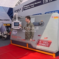 Haihui Machine intégrée de cintrage de barres d'acier de type 6-16 à commande numérique automatique Machine à cintrer les barres d'armature à double ligne