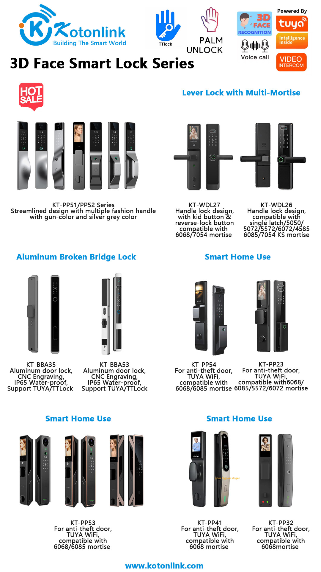 Entrance Door Automatic Electric Wi-fi Cameratuya Fingerprint Digital Tuya 3d Face Recognition Smart Door Lock · image 2