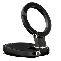 Support de téléphone magnétique à ventouse avec mousqueton, support de téléphone portable pliable et rotatif, support multifonction trois-en-un