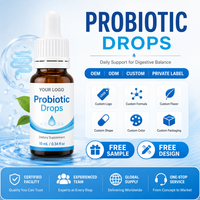 Gouttes Probiotiques pour la Santé Digestive, Gouttes de Soutien Quotidien de la Flore Intestinale, Gouttes de Vitalité Pure de Haute Qualité pour le Bien-être Général