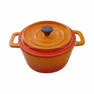 Casserole <span class=keywords><strong>en</strong></span> <span class=keywords><strong>fonte</strong></span> colorée de 10cm pour four hollandais à prix réduit - Product Image 5