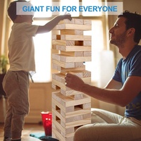 Taille Différente personnalisée Géant En Bois blocs empilables jeu géant Chute Tumbling Tour ensemble pour adulte et enfants