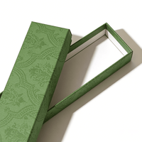 Scatola Regalo Rigida in Due Pezzi Personalizzabile, Colore Verde con Motivo in Rilievo per Gioielli e Regali di Lusso