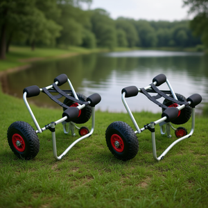 Carrito de Aluminio para Kayak D0100HE7IN7, 2 Piezas, Plegable, con Ruedas Rojas para Transporte de Kayak - Product Image 2