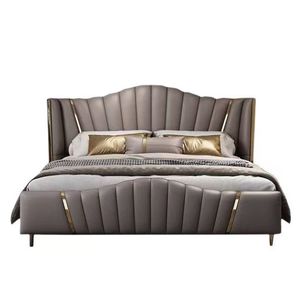 Gran oferta, conjunto de muebles de dormitorio de lujo moderno y Popular, cajones de almacenamiento de diseño de Hotel tamaño King, cama de cuero tamaño <span class=keywords><strong>Queen</strong></span> con almacenamiento - Product Image 6