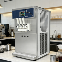 Machine à glace molle de comptoir avec pompe à air, petite taille, machine à glace commerciale pour camions de restauration et kiosques