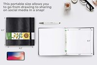 Bloc-notes Ohuhu pour marqueurs, carnet de croquis, papier à dessin lisse et épais 120 LB/200 GSM, 78 feuilles/156 pages, conçu pour les marqueurs à l'alcool