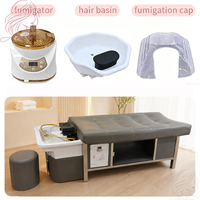 Fauteuil de lavage de cheveux moderne en cuir PU avec fonction massage et vapeur pour salon de beauté, idéal pour la vente en gros (style thaïlandais)