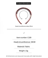 Ensemble complet d'accessoires capillaires floraux coréens pour femmes : bandeaux en tissu à dents, bandeaux tendance pour femme