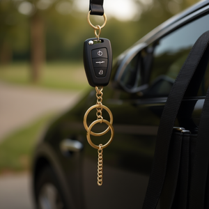 Portachiavi Ilan con catena in oro K 28 mm per chiavi e accessori - Product Image 1