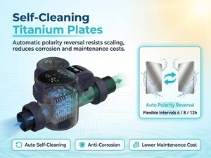 Systèmes intelligents de génération de <span class=keywords><strong>sel</strong></span> et de <span class=keywords><strong>chlore</strong></span> pour <span class=keywords><strong>piscine</strong></span>, avec fonction mémoire et rappel de faible teneur en <span class=keywords><strong>sel</strong></span>, 2-25 g/h, Clorador De Sal - Product Image 4