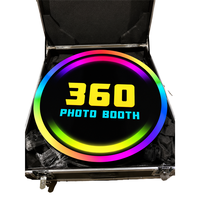 Plateforme ronde en métal Rossmine 360 pour cabine photo, support pour smartphones et appareils photo pour la prise de vue vidéo et photo lors d'événements