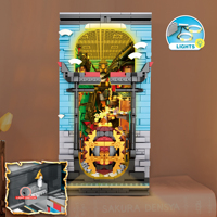 Reobrix 66029 Creativo y Famoso: El Libro del Mundo - Maqueta de Anime de Calle, Bloques de Construcción de Plástico DIY, Juguetes de Ladrillos