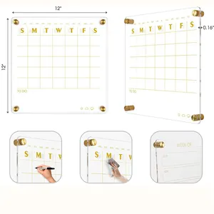 Groothandel Kalender Planners Uitwisbare Koelkast Acryl Droog Wisbord Voor Koelkast