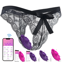 Anpassbare Kabellose Bluetooth-Ferngesteuerte Vibrierende Spitzenunterwäsche Tragbarer Silikon-Rabbit-Vibrator für Paare Sexspielzeug