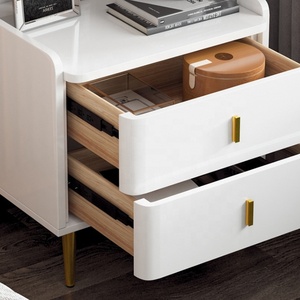 Meubles <span class=keywords><strong>de</strong></span> chambre à coucher à prix bon marché Design <span class=keywords><strong>de</strong></span> luxe Excellente table <span class=keywords><strong>de</strong></span> <span class=keywords><strong>chevet</strong></span> carrée <span class=keywords><strong>Tables</strong></span> <span class=keywords><strong>de</strong></span> <span class=keywords><strong>chevet</strong></span> modernes blanches avec <span class=keywords><strong>2</strong></span> tiroirs à vendre - Product Image 4