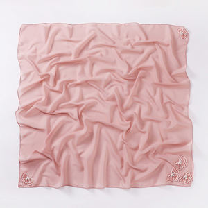 Nuevo Turbante de Chifón de Malasia de 90*90cm, Pañuelos Musulmanes <span class=keywords><strong>Hijab</strong></span>, <span class=keywords><strong>Hijab</strong></span> Cuadrado de Chifón con Encaje de Perlas y Mariposas - Product Image 6