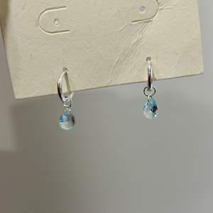 Pendientes de Clip de Plata de Ley S925 con Circonita Azul Menta en Forma de Gota de Agua, Elegantes, Frescos y Sencillos para Mujer, se Pueden Usar Dos Veces - Product Image 2