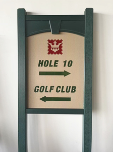 Panneau d'affichage extérieur personnalisé gravé ou imprimé UV 46x68cm, montage sur poteau, signalisation pour parcours de golf - Product Image 3