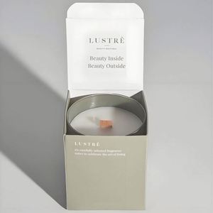 Luxury High-End Waterproof Gift Packaging <b>Folders</b> Custom Logo Print with Matt Lamination & Embossing for Candles - Product Image 1