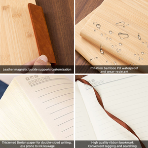 Agenda scolaire en bois A5 exclusif transfrontalier Wenshun, fermeture magnétique, personnalisable, couture à la main, cadeau de bureau professionnel - Product Image 4