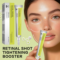 Crema Reafirmante con Retinal Shot de 15 ml, Gel Hidratante Orgánico para Reducir Arrugas, Líneas Finas y Minimizar Poros