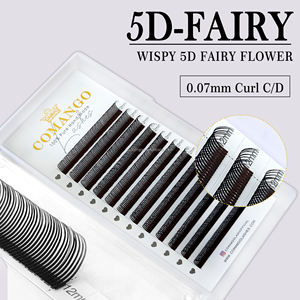 Extensions de cils 5D Flora Lashes Easy Fan, vente en gros, pré-faites, volume, 12 rangées, cils moelleux et vaporeux, naturels, doux, cilios - Product Image 5