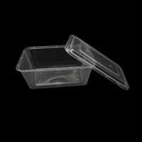 Boîte à lunch jetable en plastique grande capacité, anti-fuite, compatible micro-ondes, avec couvercle, pour salades, nouilles et autres aliments, idéale pour la restauration en gros.
